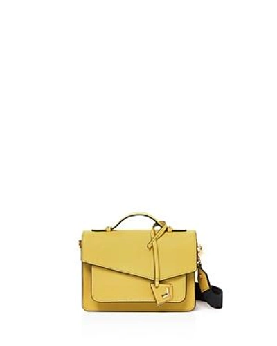 Shop Botkier Cobble Hill Leather Crossbody In Pineapple/gold