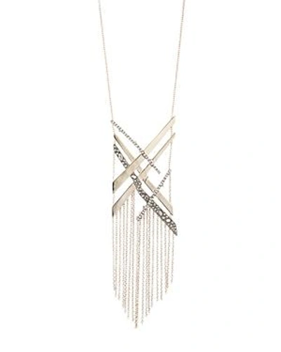 Shop Alexis Bittar Crystal Encrusted Link Tassel Bib Necklace, 28