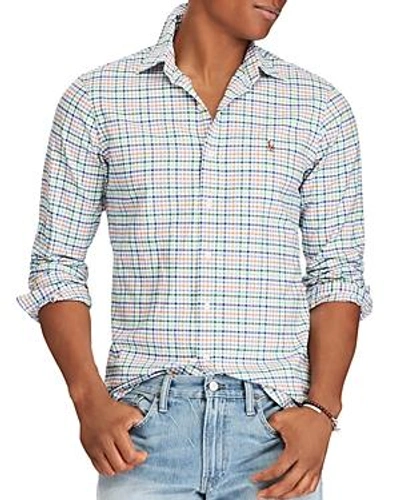 Shop Polo Ralph Lauren Plaid Cotton Classic Fit Button-down Shirt In Green