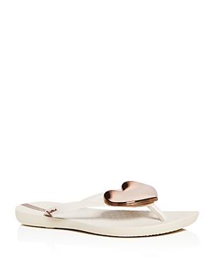 ipanema women's wave heart flip flop