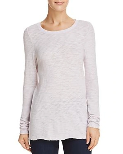 Shop Atm Anthony Thomas Melillo Destroyed Long-sleeve Tee In Lavender