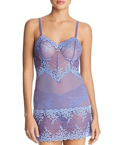 Shop Wacoal Embrace Lace Chemise In Twilight Purple/hydrangea