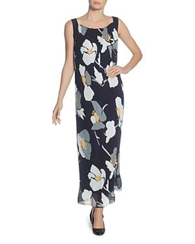 Shop Catherine Catherine Malandrino Delphine Pleated Floral Maxi Dress In Print