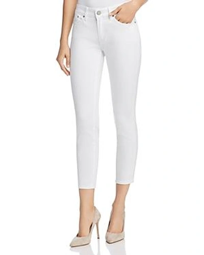 Shop Mavi Adriana Ankle Mid Rise Super Skinny Jeans In White Tribeca