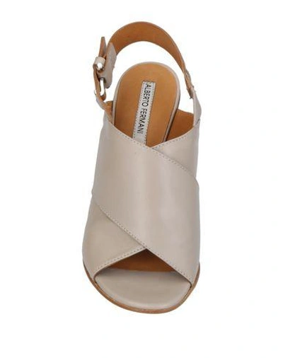 Shop Alberto Fermani Sandals In Light Grey