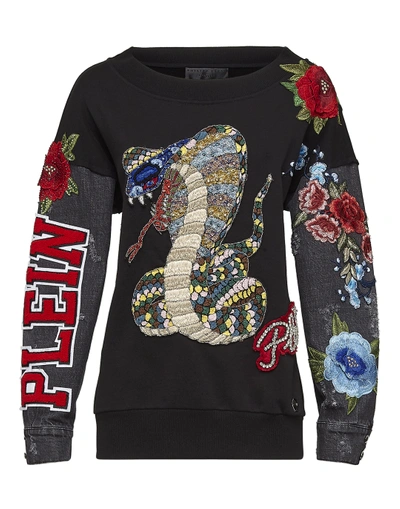 Shop Philipp Plein Sweatshirt Ls "annamarie Jeans"
