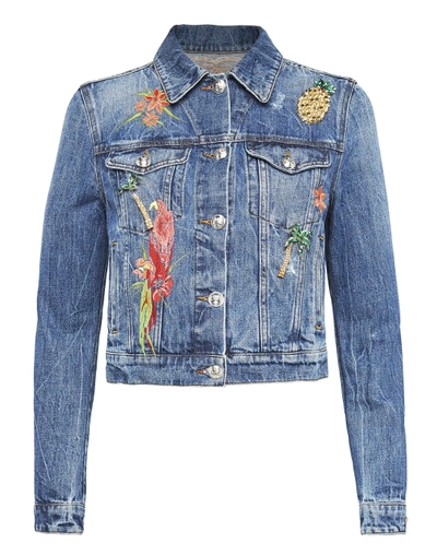 Shop Philipp Plein Denim Jacket "glaudiolus"