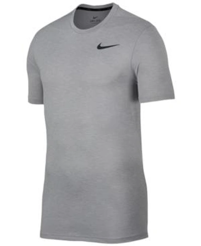 Shop Nike Men's Breathe Hyper Dry Training Top In Vast Grey