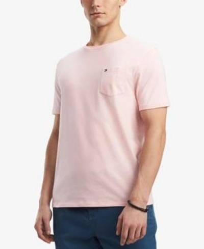 Shop Tommy Hilfiger Men's Tommy Crew Neck Pocket T-shirt, Created For Macy's In Crystal Rose