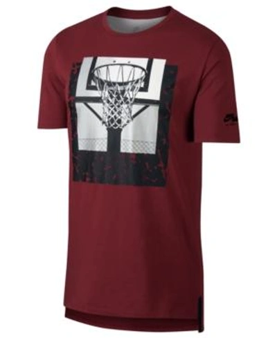 Shop Nike Men's Basketball Graphic T-shirt In Red
