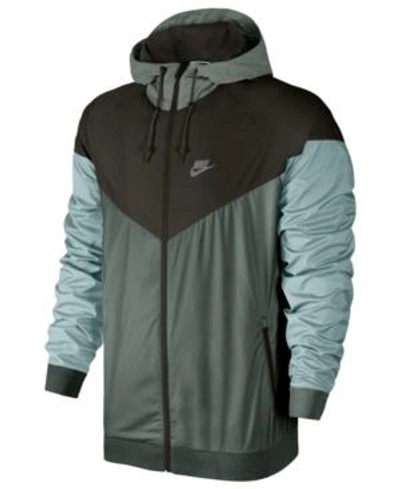 Shop Nike Men's Windrunner Colorblocked Jacket In Dark Stucco
