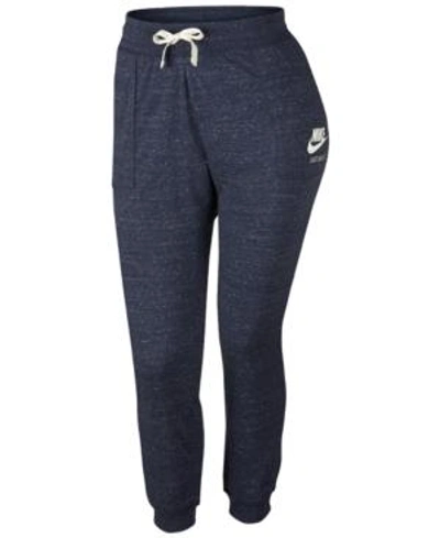 Shop Nike Plus Size Sportswear Gym Vintage Pants In Thunder Blue/sail