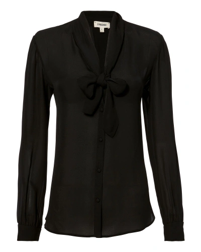 Shop L Agence Gisele Tie Black Blouse