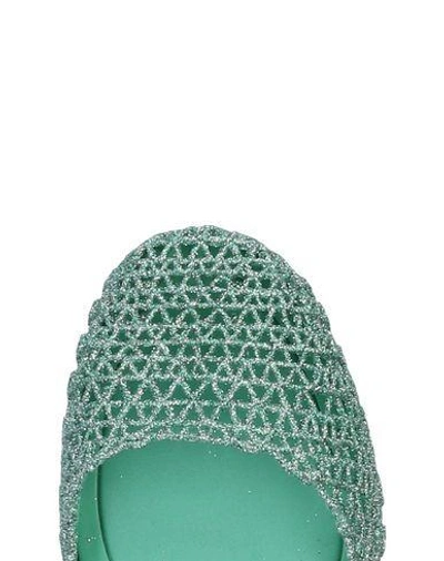 Shop Melissa + Campana Woman Ballet Flats Light Green Size 5 Pvc - Polyvinyl Chloride