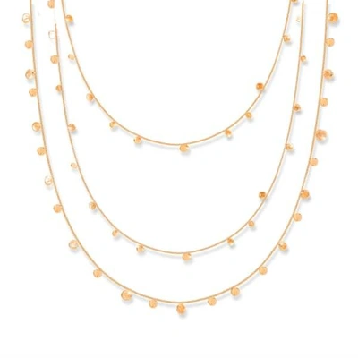 Lily Flo Jewellery Stardust Shooting Stars Gold Triple Strand Necklace