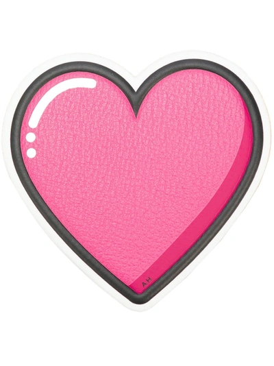 Shop Anya Hindmarch Oversized Heart Sticker In Pink