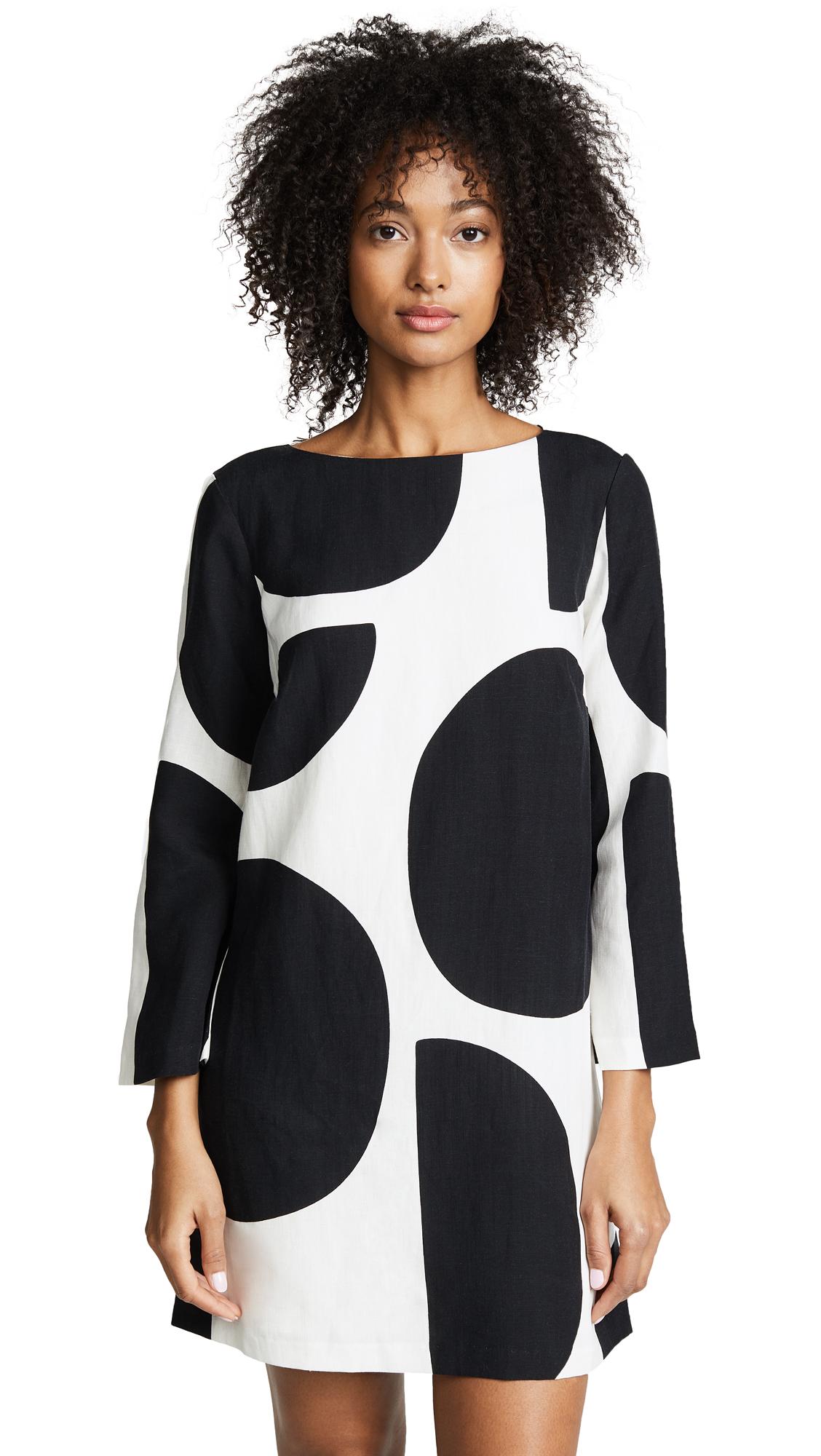 mara hoffman black and white dress