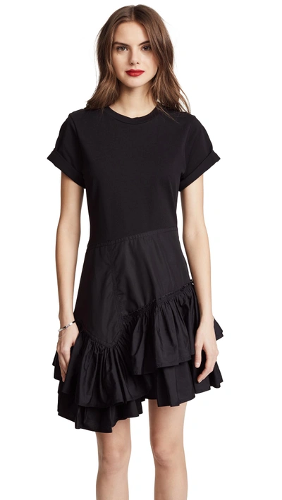 Shop 3.1 Phillip Lim / フィリップ リム Flamenco T-shirt Dress In Black
