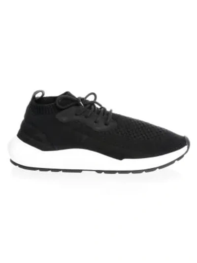 Shop Filling Pieces Knit Speed Arch Runner Sneakers In Black