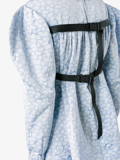 Shop Shushu-tong Shushu/tong Harness Floral Midi Dress In Blue
