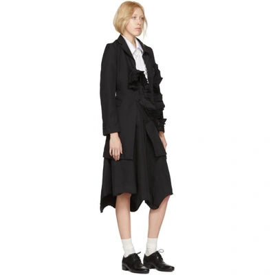 Shop Comme Des Garçons Black Reconstructed Skirt