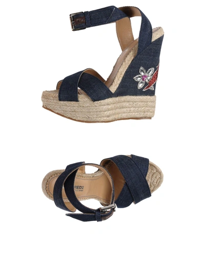 Shop Dsquared2 Sandals In Blue