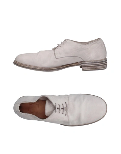 Shop Guidi Lace-up Shoes In Light Grey