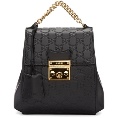 Shop Gucci Black Zaino Gg Padlock Backpack In 1000 Black