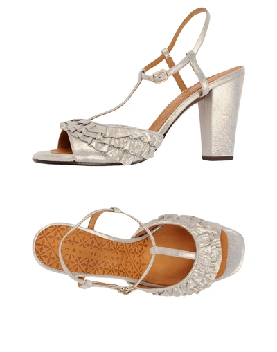 Shop Chie Mihara Sandals In Platinum