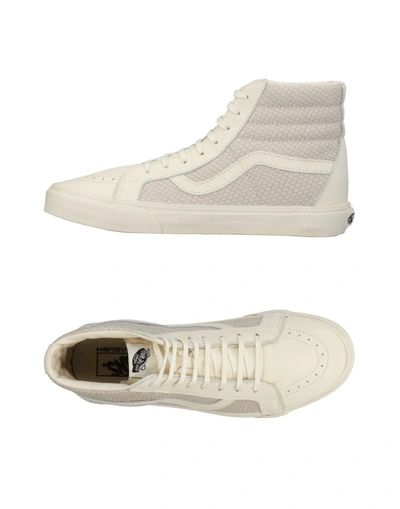 Shop Vans Man Sneakers Ivory Size 8.5 Leather In White