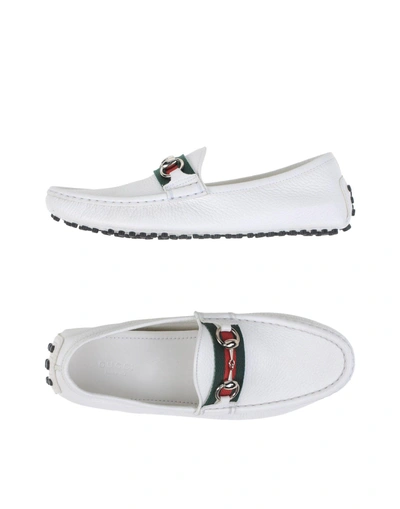 Shop Gucci Loafers In White