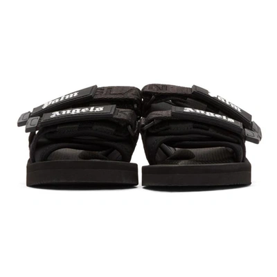Shop Palm Angels Black Suicoke Edition Slider Sandals In Black Black