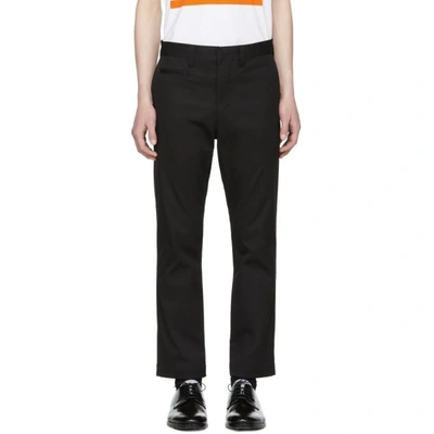 Shop Junya Watanabe Black Stretch Twill Trousers In 1 Black