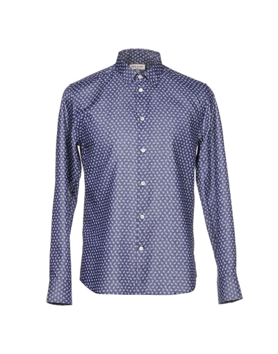 Shop Paul & Joe Patterned Shirt In Dark Blue