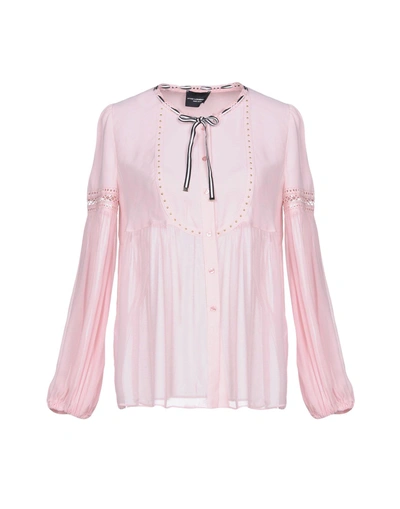 Shop Atos Lombardini Shirts & Blouses With Bow In Pink