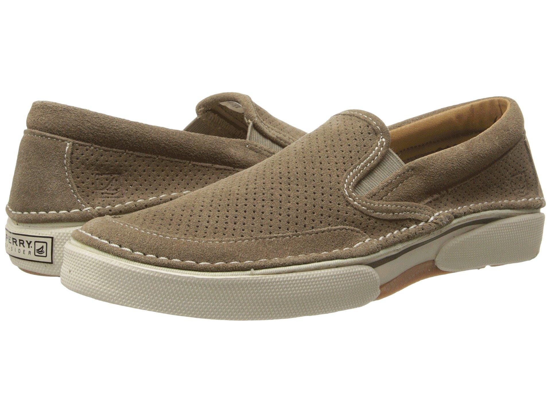 sperry top sider largo slip on suede taupe