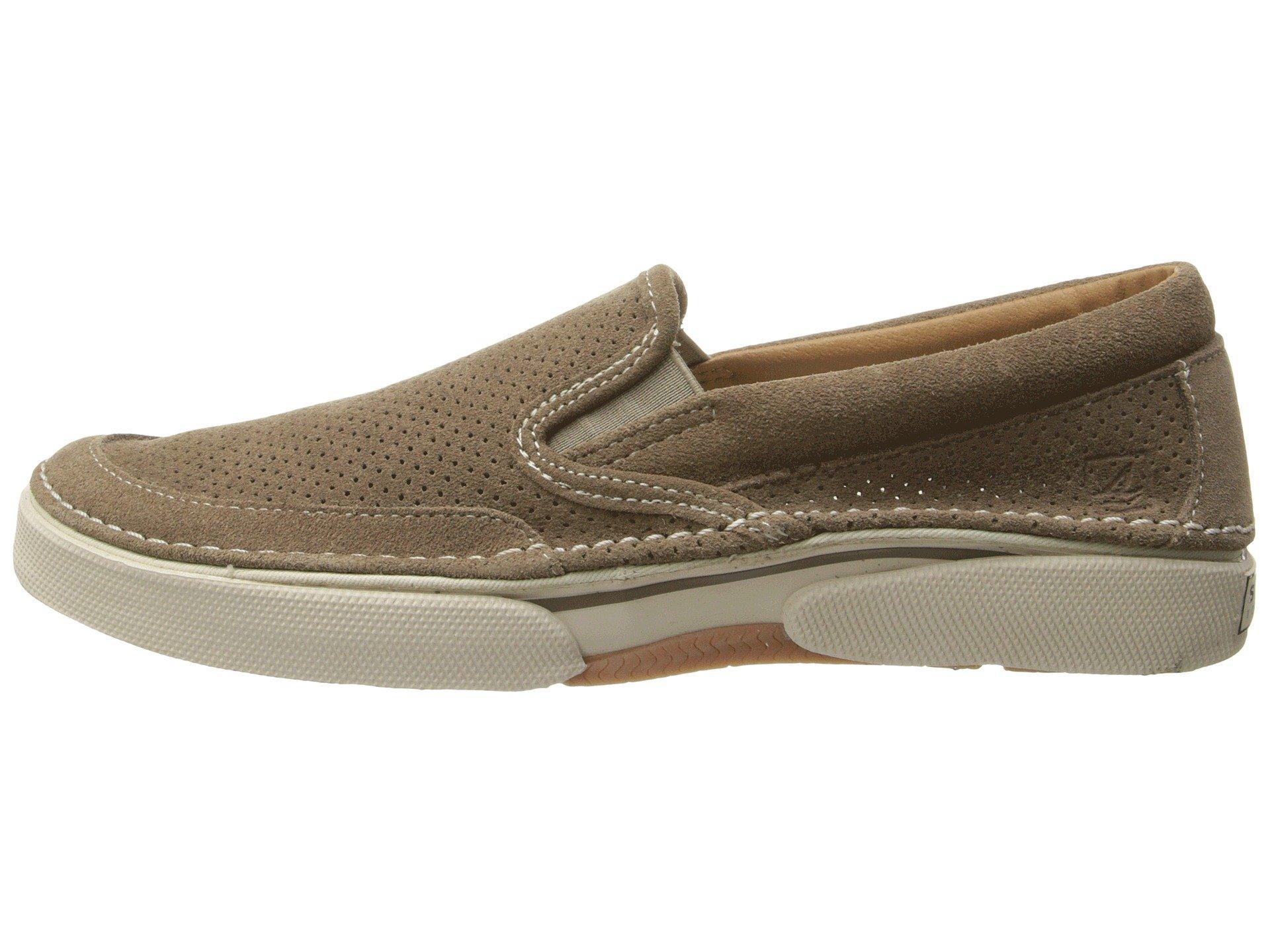 sperry top sider largo slip on suede taupe