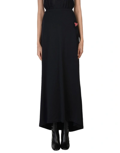 Shop Y-3 Long Skirts In Black