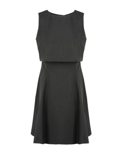 Shop Armani Jeans Short Dress In Black