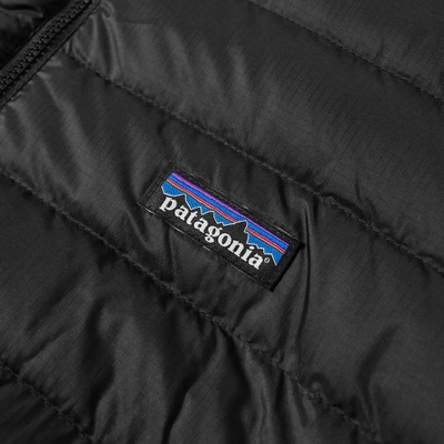 Shop Patagonia Down Sweater Hoody In Black