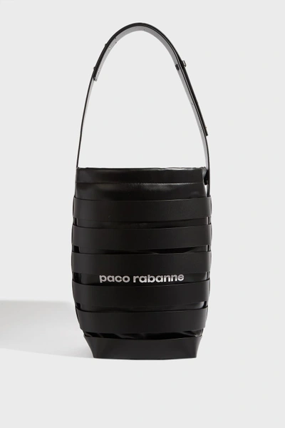 Shop Paco Rabanne Cage Hobo Bag In Black