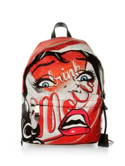 Shop Moschino Capsule Print Nylon Backpack In Multi