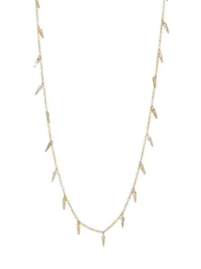 Shop Sydney Evan 14k Yellow Gold & Diamond Small Fringe Necklace