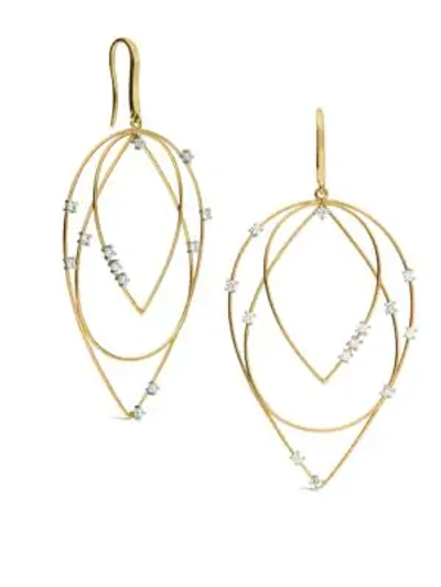 Shop Lana Jewelry Solo 3-tier Diamond Earrings In Yellow Gold