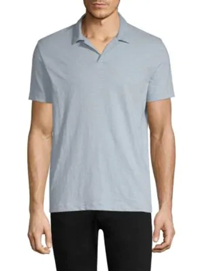 Shop Theory Short-sleeve Cotton Polo In Breeze