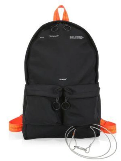 Shop Off-white Tape Backpack In Black
