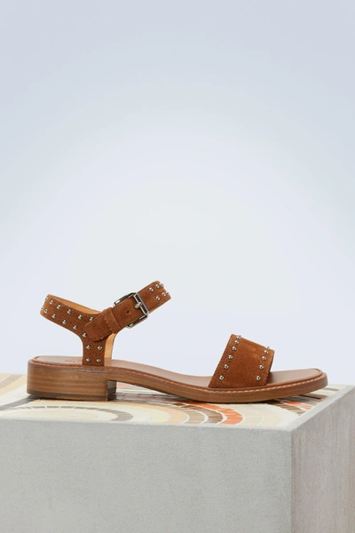 Shop Church's Tiffany Met Studded Sandals In Tabac