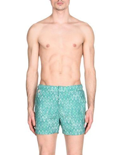 Shop Missoni Swim Shorts In Green