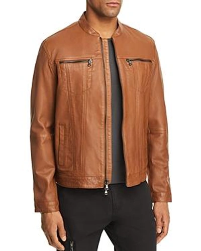 Shop John Varvatos Moto Leather Jacket - 100% Exclusive In Antique
