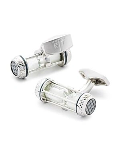 Shop Tateossian Hourglass Cufflinks In White